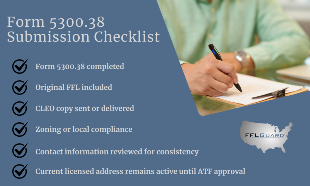 Form 5300.38 Submission Checklist